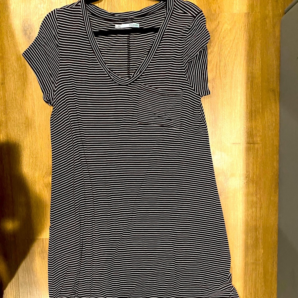 Black & White T-Shirt Dress